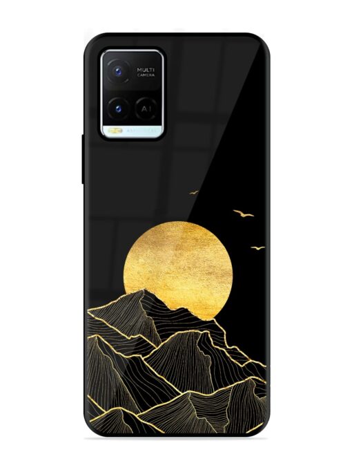 Golden Sunrise Glossy Metal Phone Cover for Vivo Y21G Zapvi