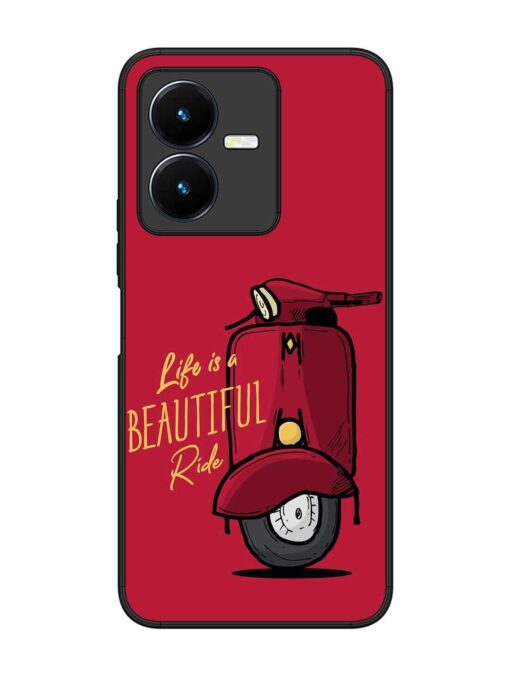 Life Is Beautiful Rides Glossy Metal Phone Cover for Vivo Y22 Zapvi