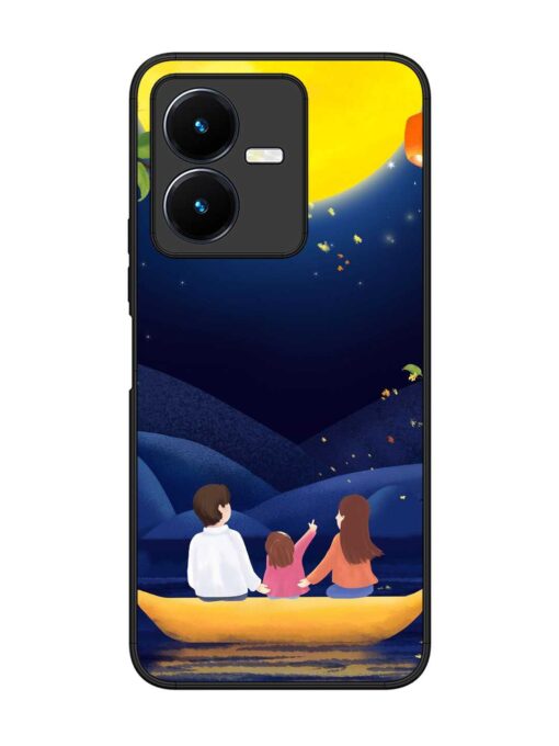 Happy Family And Beautiful View Glossy Metal Phone Cover for Vivo Y22 Zapvi