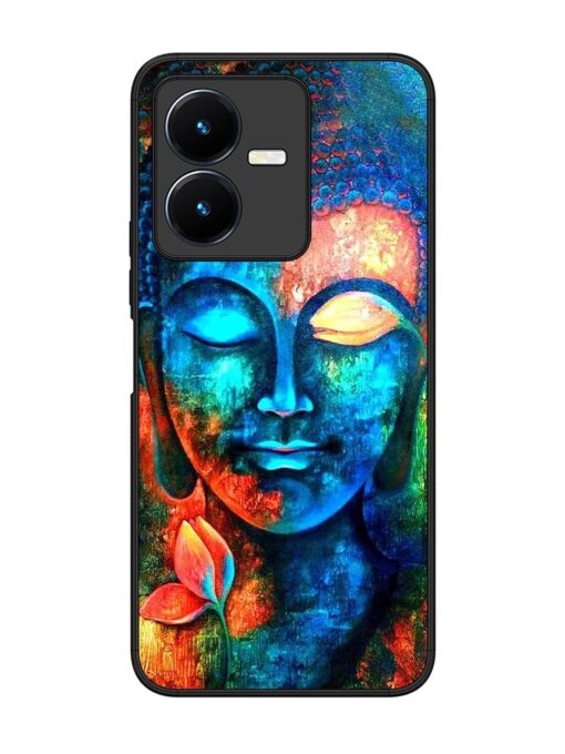 Buddha Painting Glossy Metal Phone Cover for Vivo Y22 Zapvi