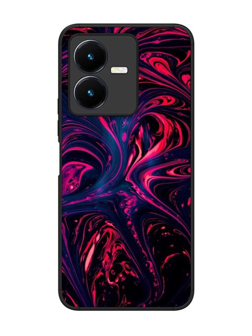 Abstract Background Glossy Metal Phone Cover for Vivo Y22 Zapvi