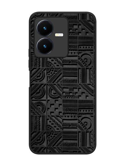 Seamless Pattern Glossy Metal Phone Cover for Vivo Y22 Zapvi