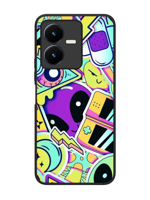 Scratch Art Glossy Metal Phone Cover for Vivo Y22 Zapvi