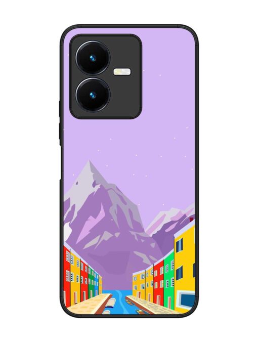 Venice City Illustration Glossy Metal Phone Cover for Vivo Y22 Zapvi