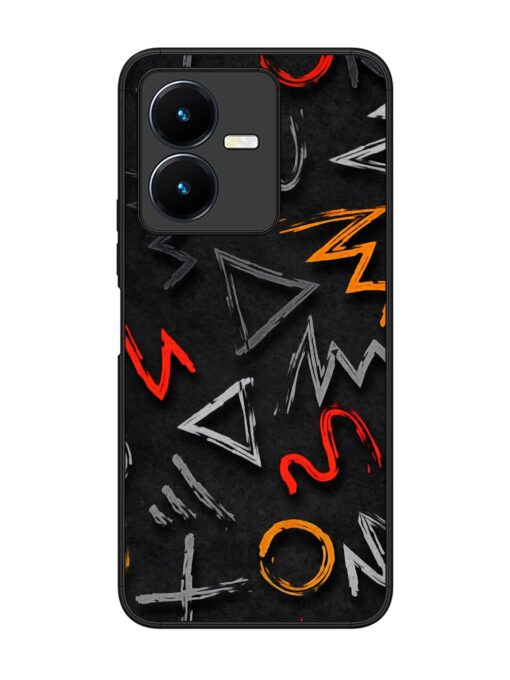 Grungy Graffiti Glossy Metal Phone Cover for Vivo Y22 Zapvi