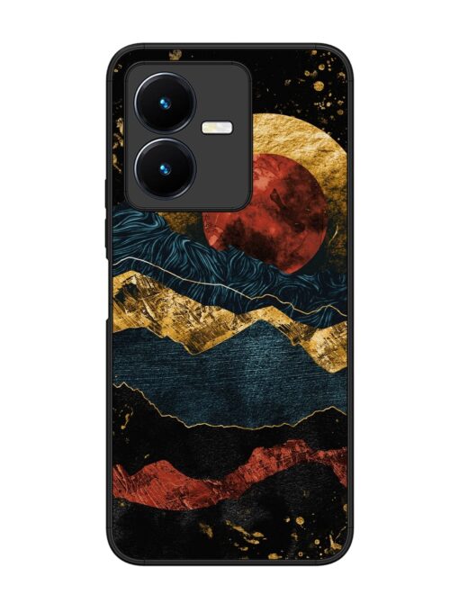 Gold Painting View Glossy Metal Phone Cover for Vivo Y22 Zapvi