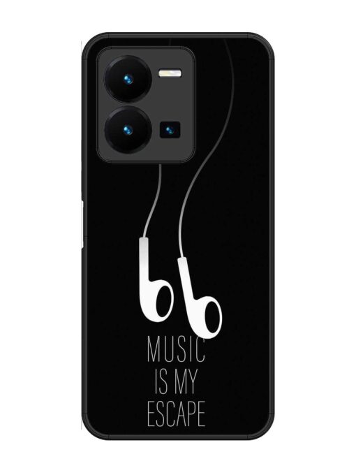 Music Is My Escape Glossy Metal Phone Cover for Vivo Y27