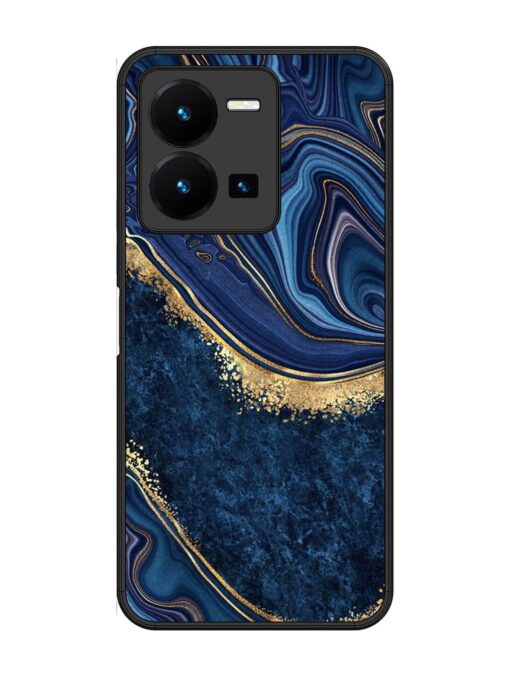 Abstract Background Blue Glossy Metal TPU Phone Cover for Vivo Y27 Zapvi