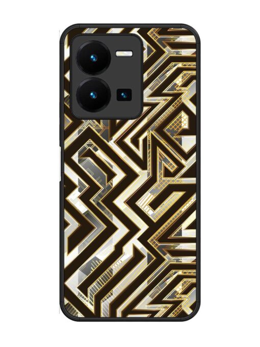 Technology Geometric Seamless Glossy Metal Phone Cover for Vivo Y27