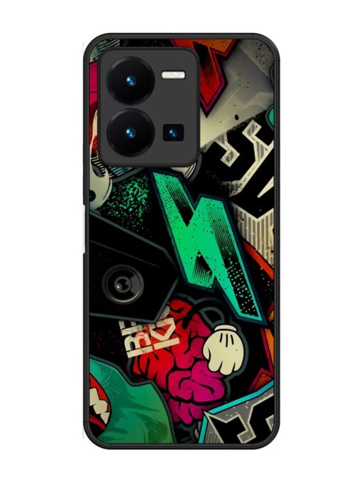 Graffiti Art Glossy Metal Phone Cover for Vivo Y27