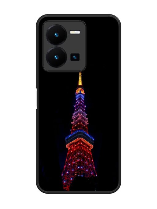 Eiffel Tower Night View Glossy Metal Phone Cover for Vivo Y27 Zapvi