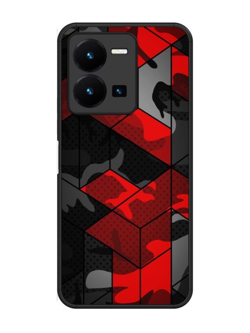 Royal Red Camouflage Pattern Glossy Metal Phone Cover for Vivo Y27 Zapvi