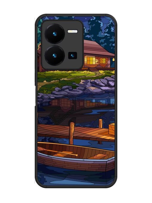 Village Night Scene Glossy Metal Phone Cover for Vivo Y27 Zapvi