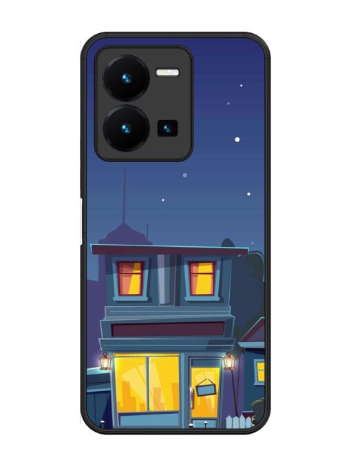 Vector Night House Glossy Metal Phone Cover for Vivo Y27 Zapvi