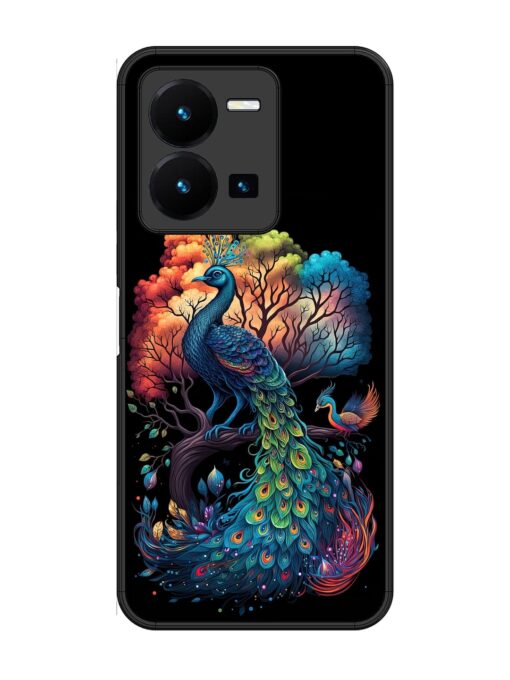 Peacock Tree Art Glossy Metal Phone Cover for Vivo Y27 Zapvi