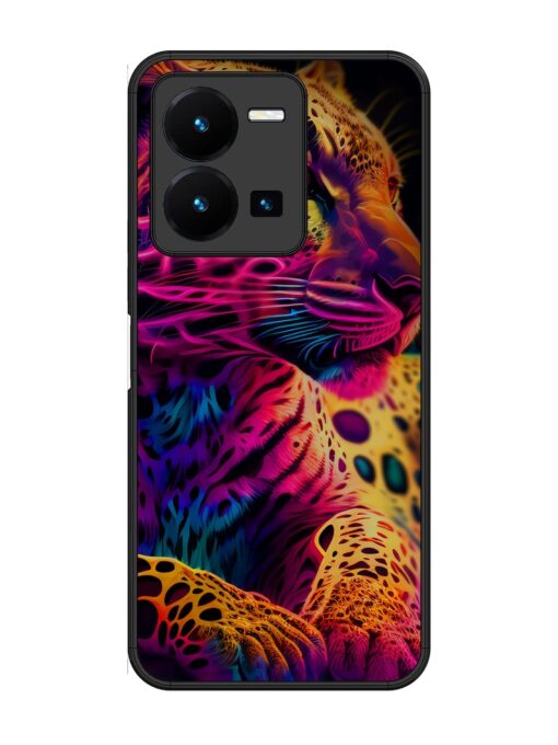 Leopard Art Glossy Metal Phone Cover for Vivo Y27 Zapvi