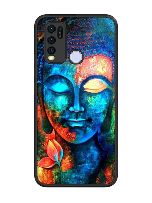 Buddha Painting Glossy Metal Phone Cover for Vivo Y30 Zapvi