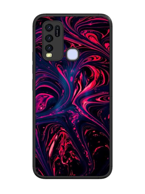 Abstract Background Glossy Metal Phone Cover for Vivo Y30 Zapvi