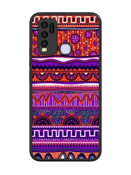 Ethnic Seamless Pattern Glossy Metal TPU Phone Cover for Vivo Y30 Zapvi