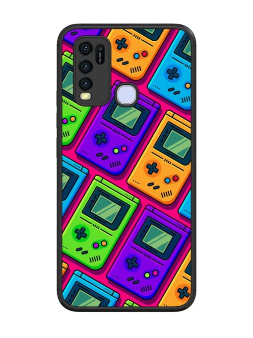 Game Seamless Pattern Glossy Metal Phone Cover for Vivo Y30 Zapvi