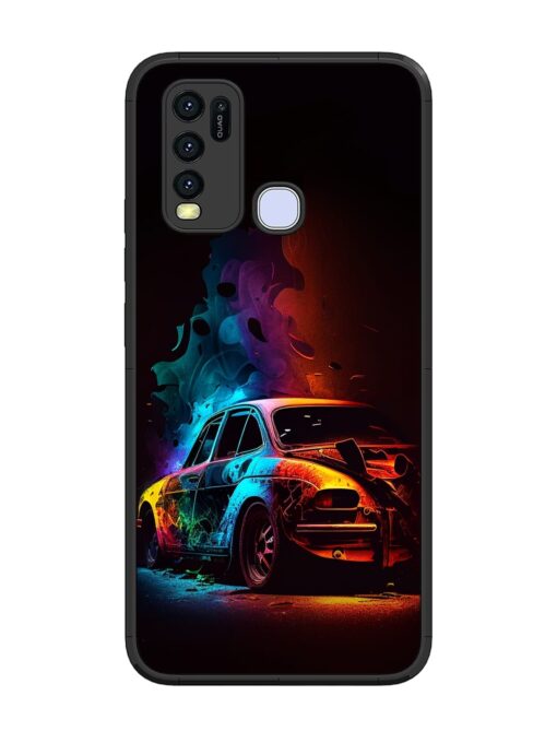 High Classic Car Art Glossy Metal Phone Cover for Vivo Y30 Zapvi