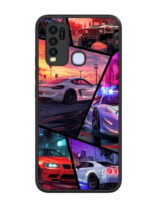 Ride In Pixels Glossy Metal Phone Cover for Vivo Y30 Zapvi