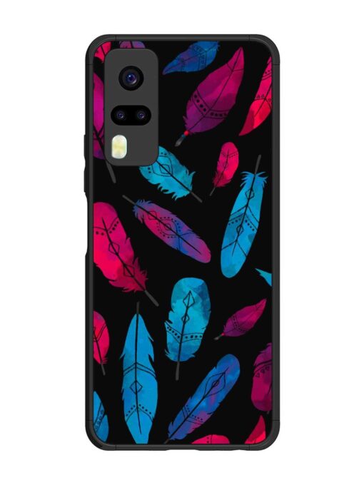 Feather Art Glossy Metal Phone Cover for Vivo Y31