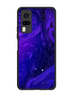 Galaxy Acrylic Abstract Art Glossy Metal Phone Cover for Vivo Y31 (4G)