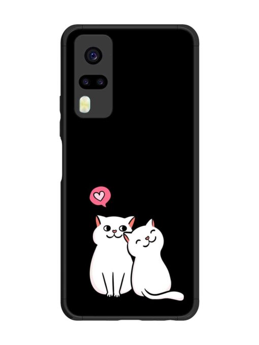 Cat Love Glossy Metal Phone Cover for Vivo Y31