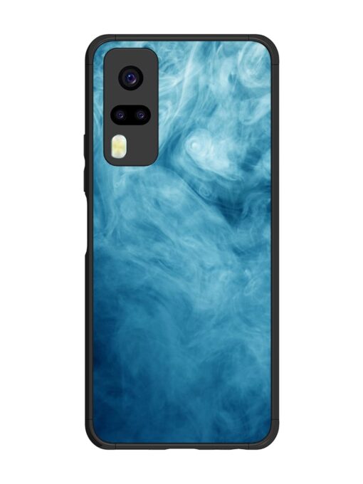 Blue Smoke Art Glossy Metal Phone Cover for Vivo Y31