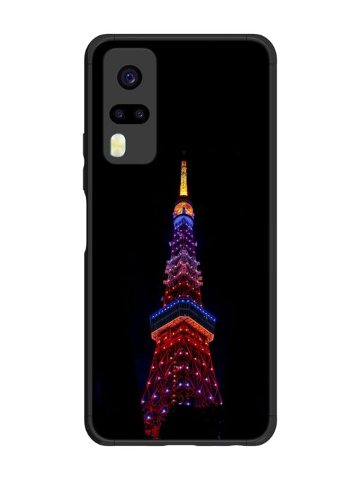 Eiffel Tower Night View Glossy Metal Phone Cover for Vivo Y31