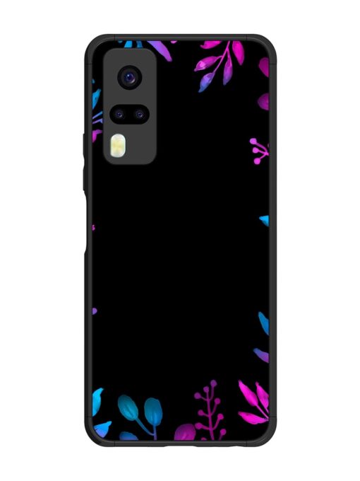 Flower Pattern Watercolor Glossy Metal Phone Cover for Vivo Y31 Zapvi