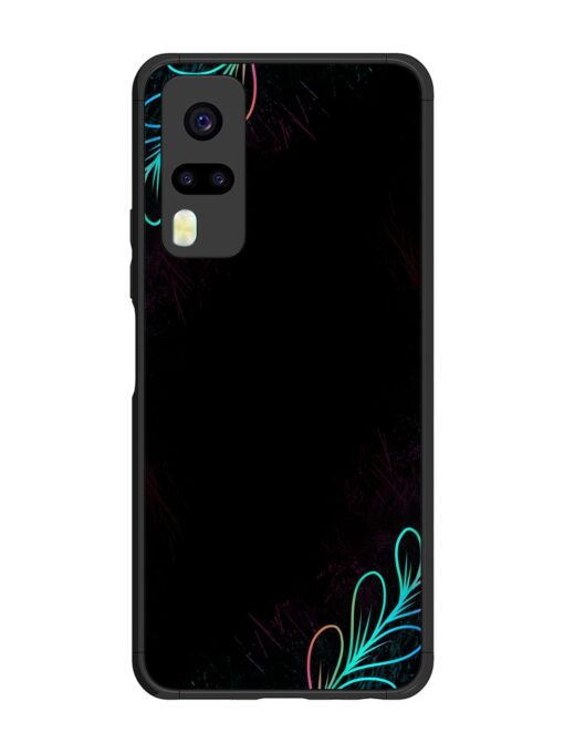 Decorative Line Art Glossy Metal Phone Cover for Vivo Y31