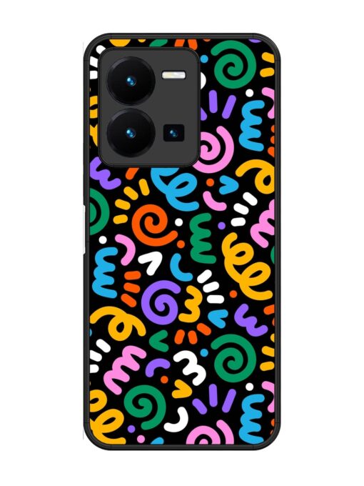 Colorful Seamless Vector Glossy Metal Phone Cover for Vivo Y35