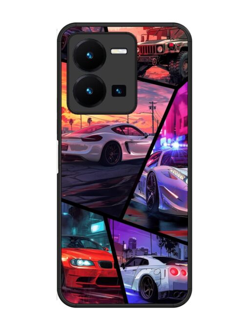 Ride In Pixels Glossy Metal Phone Cover for Vivo Y35 Zapvi