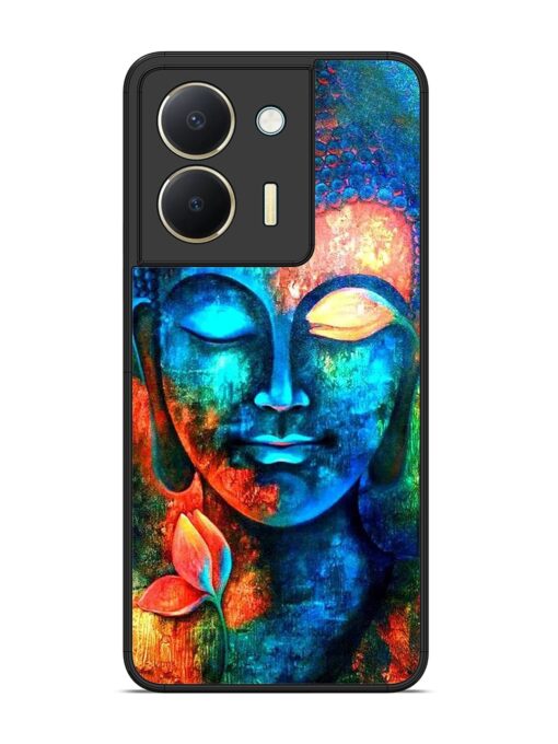 Buddha Painting Glossy Metal Phone Cover for Vivo Y36