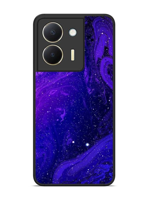 Galaxy Acrylic Abstract Art Glossy Metal Phone Cover for Vivo Y36