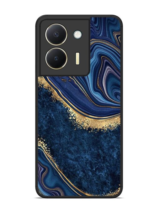 Abstract Background Blue Glossy Metal TPU Phone Cover for Vivo Y36 Zapvi