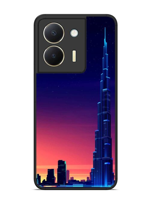 Burj Khalifa Abstract Glossy Metal Phone Cover for Vivo Y36