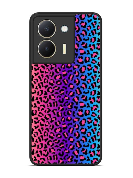 Colorful Leopard Seamless Glossy Metal Phone Cover for Vivo Y36 Zapvi