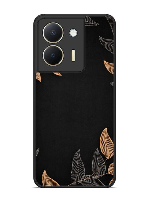 Foliage Art Glossy Metal Phone Cover for Vivo Y36