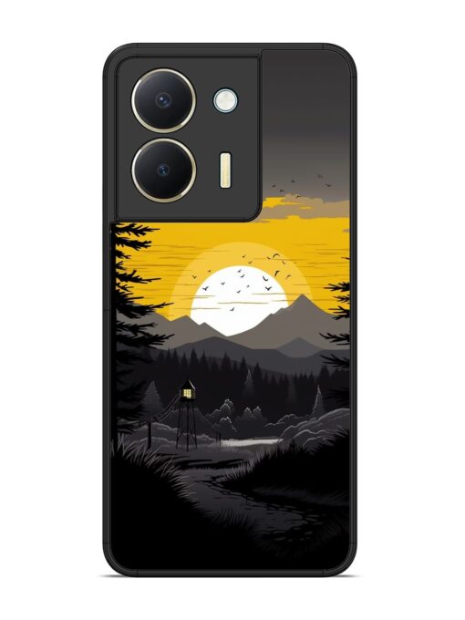 Sunset Vector Glossy Metal Phone Cover for Vivo Y36