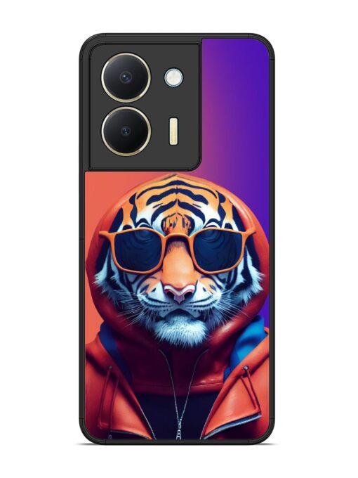 Tiger Animation Glossy Metal Phone Cover for Vivo Y36