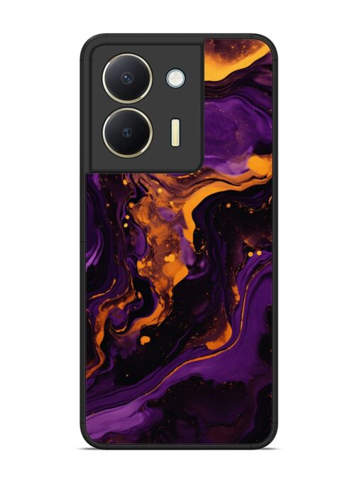 Painting Of A Purple Glossy Metal Phone Cover for Vivo Y36