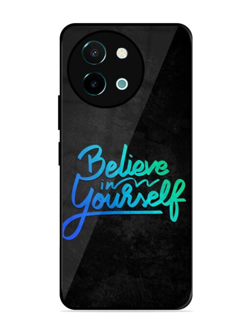 Believe In Yourself Glossy Metal Phone Cover for Vivo Y38 (5G) Zapvi