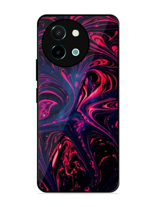 Abstract Background Glossy Metal Phone Cover for Vivo Y38 (5G) Zapvi