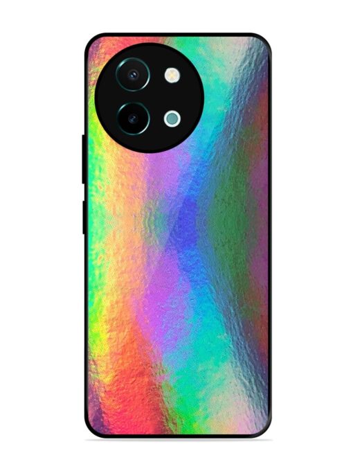 Colorful Holographic Background Glossy Metal TPU Phone Cover for Vivo Y38 (5G) Zapvi