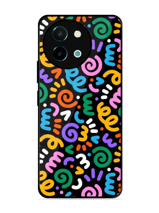 Colorful Seamless Vector Glossy Metal Phone Cover for Vivo Y38 (5G)