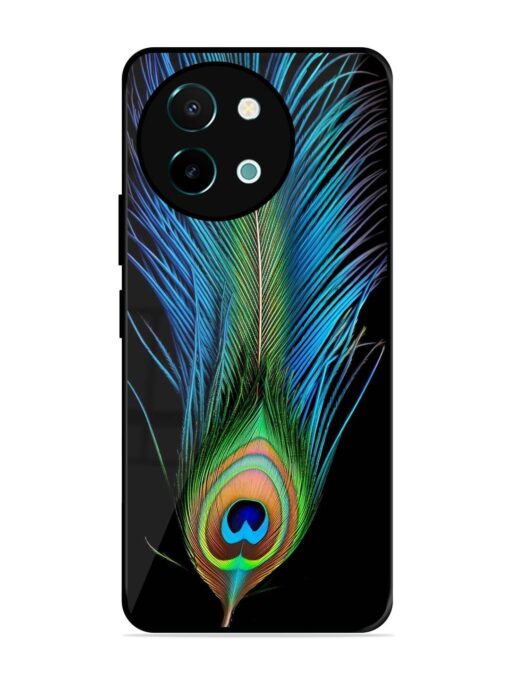 Peacock Feather Glossy Metal TPU Phone Cover for Vivo Y38 (5G) Zapvi