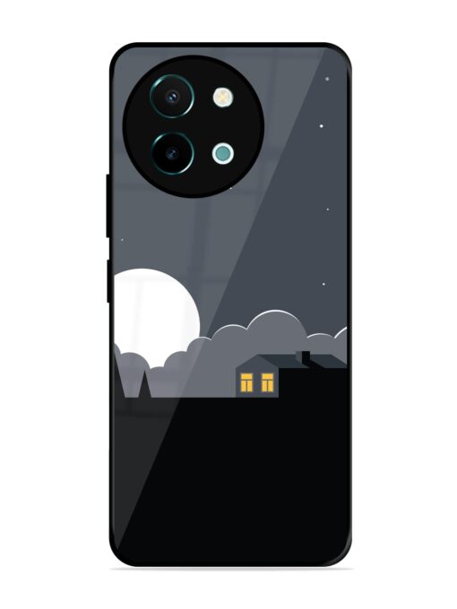 Full Moon Vector Art Glossy Metal Phone Cover for Vivo Y38 (5G) Zapvi